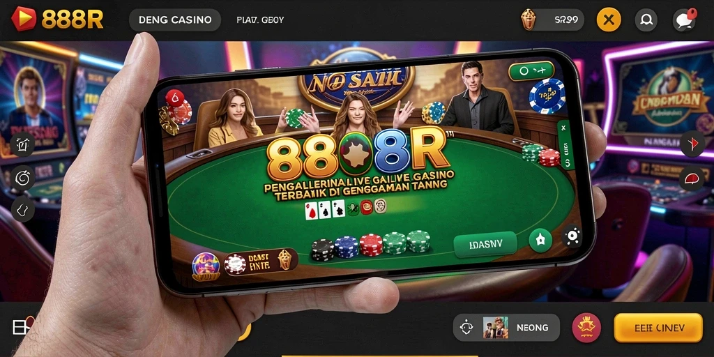 Tampilan gameplay Live Casino yang menarik di 888R.