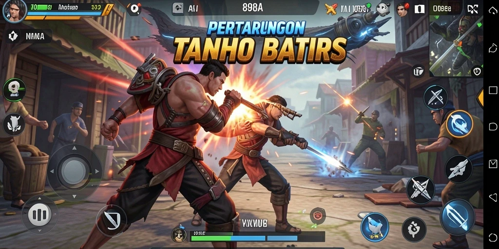 Tampilan gameplay Fighting yang intens dan mendebarkan.