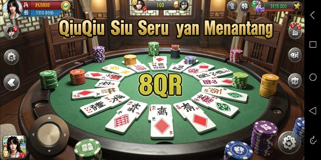 Gameplay seru dan menantang dalam 8QR QiuQiu.