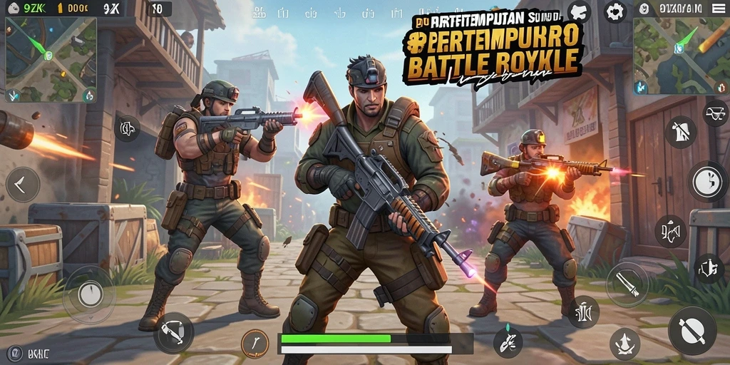 Gameplay seru 9ZK dalam pertempuran Battle Royale yang mendebarkan.