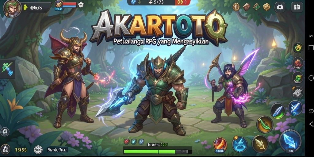 Tampilan gameplay RPG yang memukau di AKARTOTO.