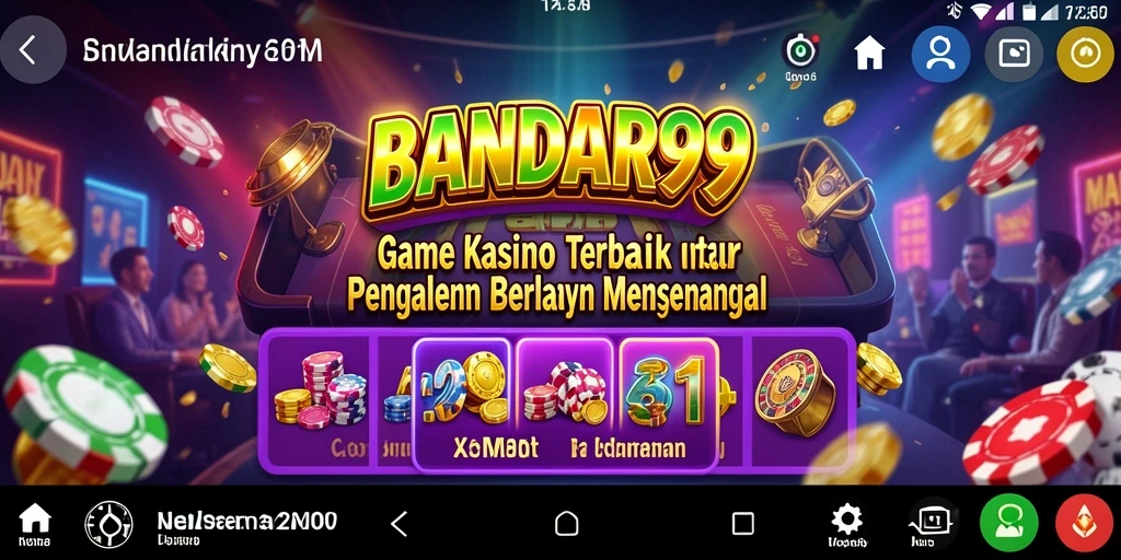 Screenshot utama BANDAR99 menampilkan gameplay kasino yang seru dan menarik.