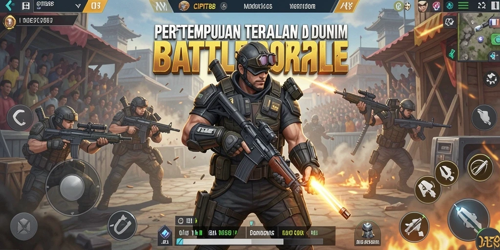 Screenshot utama CIPIT88 menampilkan aksi seru dalam gameplay Battle Royale.
