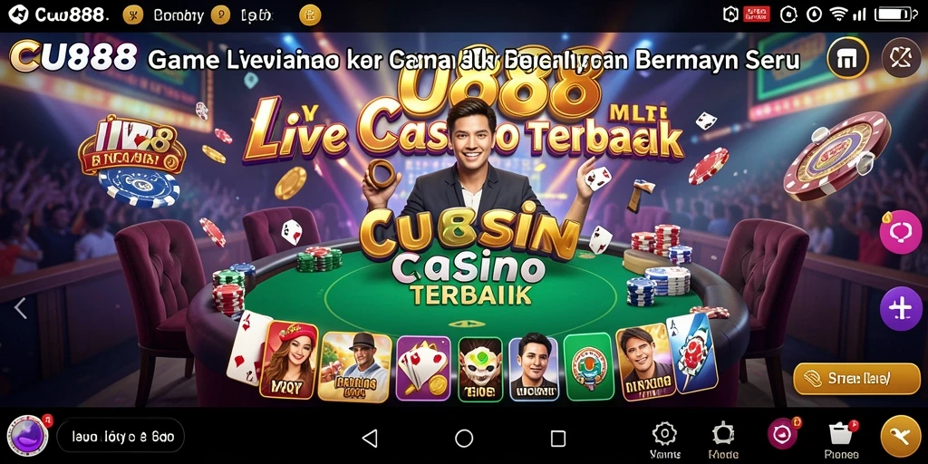 Tampilan menarik dari gameplay Live Casino CU888 yang memukau.