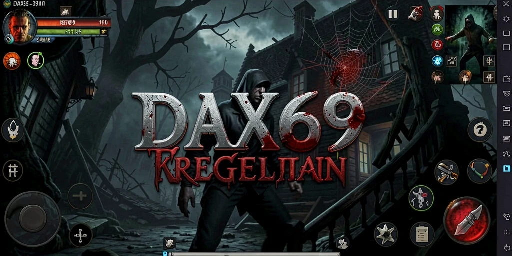 Screenshot gameplay DAX69 yang menampilkan suasana Horror yang mencekam.