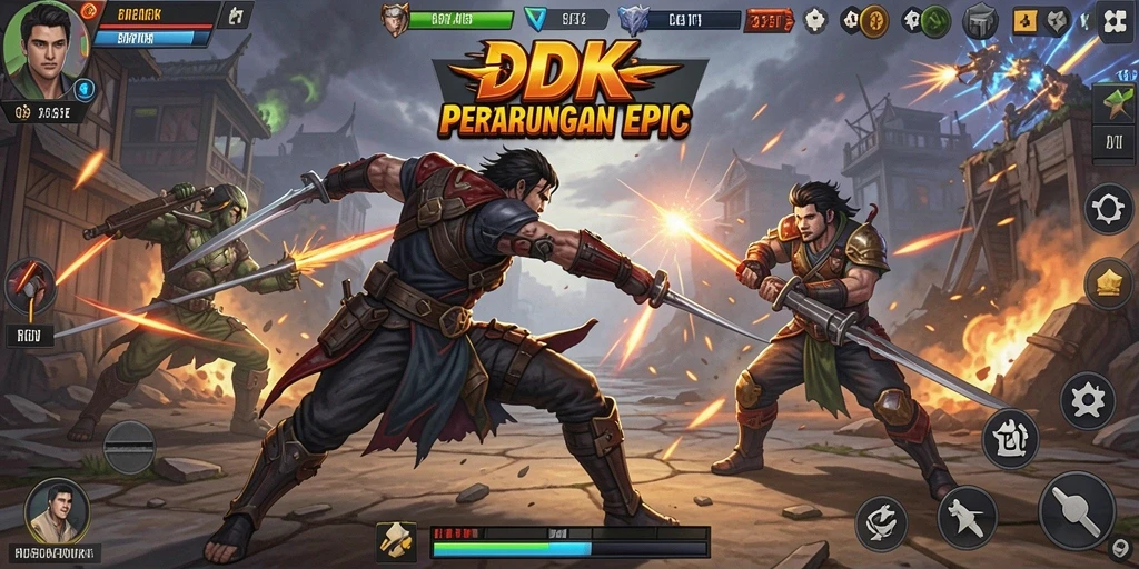 Screenshot DKK menampilkan aksi pertarungan yang intens dan mendebarkan.