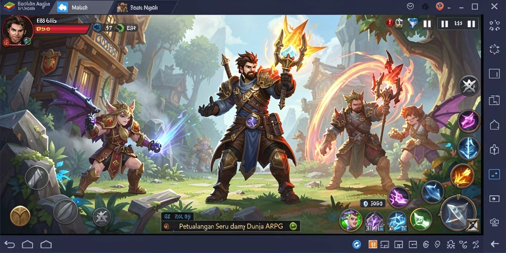 Tangkapan layar gameplay E88 dalam aksi ARPG yang mendebarkan.