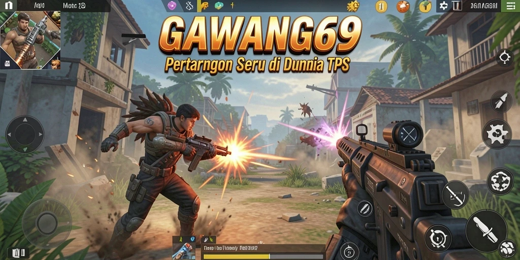 Screenshot utama menunjukkan aksi pertempuran seru di GAWANG69.