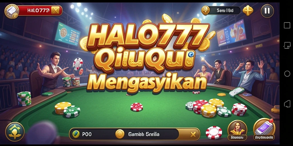 Tampilan gameplay seru dari HALO777 yang menampilkan permainan QiuQiu.