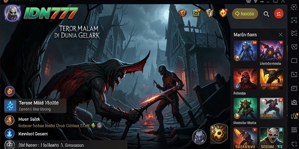 Tampilan gameplay menegangkan dari IDN777 dengan atmosfer horror yang mencekam.