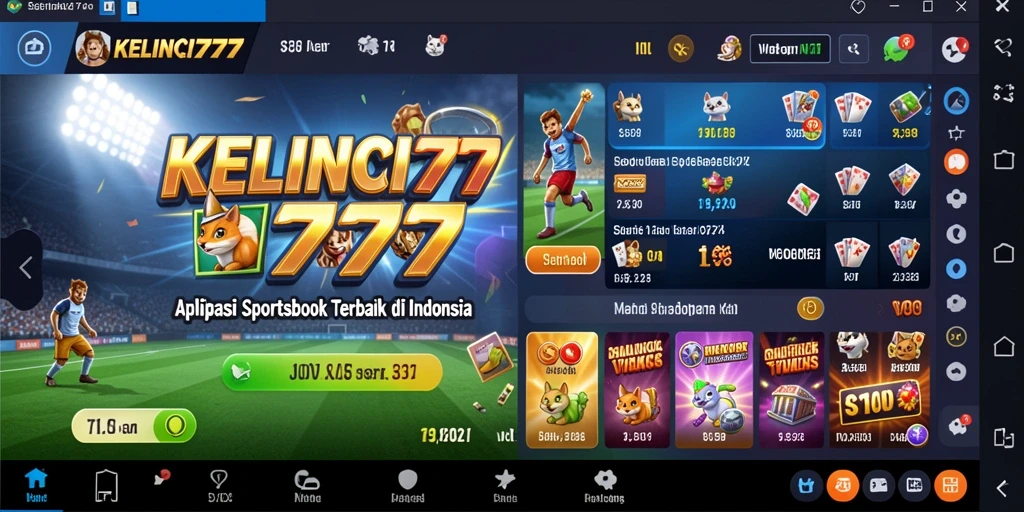 Tampilan utama KELINCI777 menampilkan pilihan taruhan olahraga.