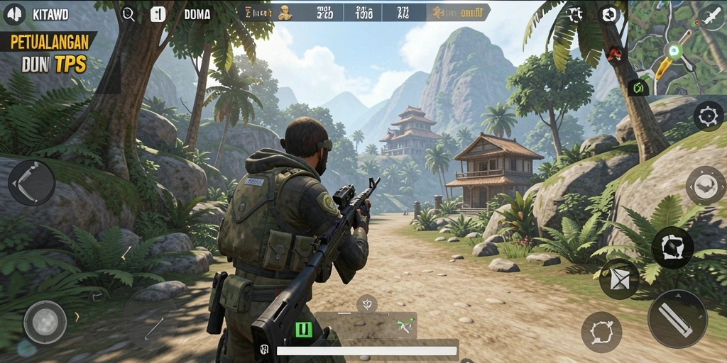 Tampilan gameplay seru di dunia TPS KITAWD.