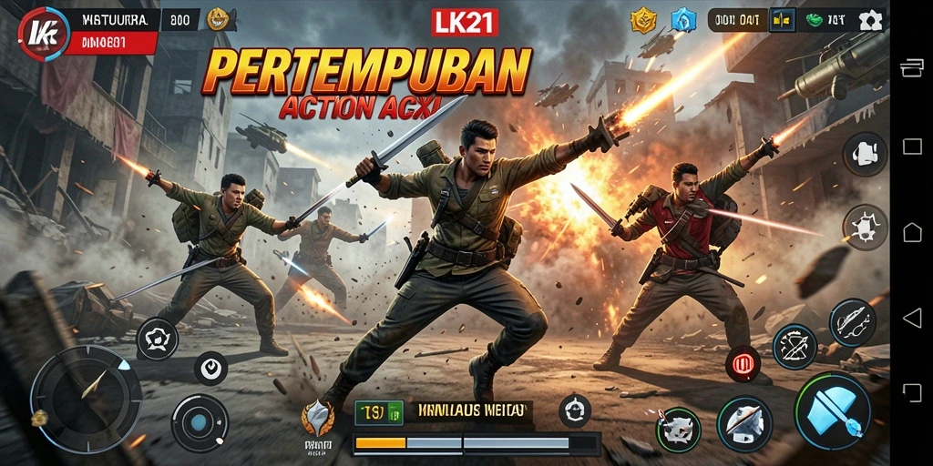 Tampilan aksi menegangkan dalam gameplay LK21 yang penuh tantangan.