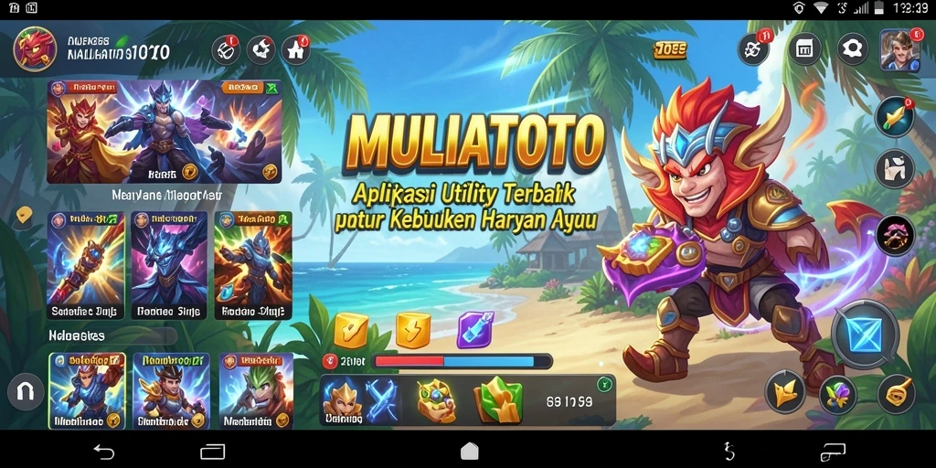 Tampilan antarmuka MULIATOTO yang modern dan user-friendly.