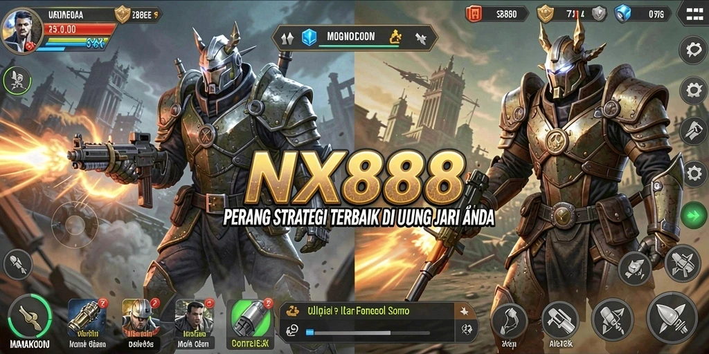 Gambaran gameplay SLG yang intens dan seru di NX888.