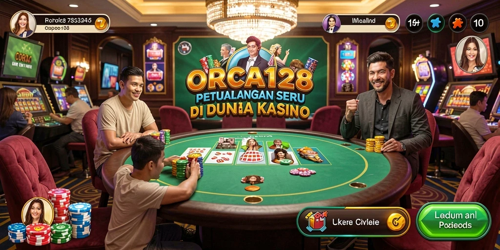 Tampilan screenshot menunjukkan pemain asyik bermain game Kasino.