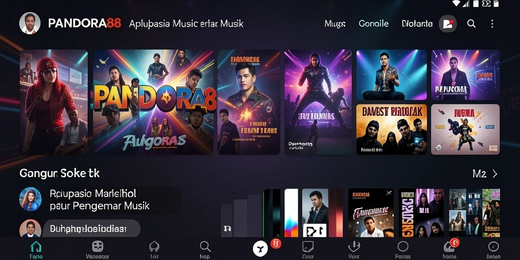 Tampilan gameplay PANDORA88 dengan koleksi lagu yang beragam.