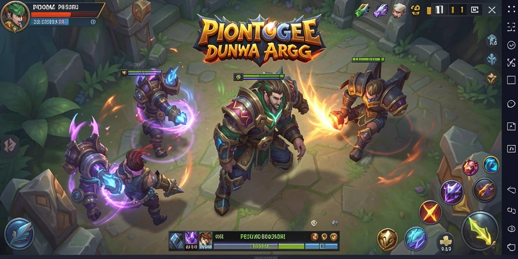 Tangkapan layar menunjukkan aksi menarik dalam gameplay ARPG PIONTOGEL.