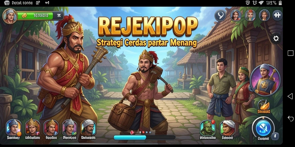 Tampilan gameplay REJEKIPOP yang mendebarkan dan strategis.
