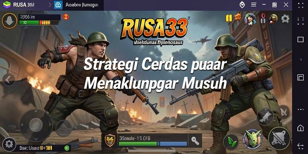 Tangkapan layar menunjukkan pertempuran strategi yang intens di RUSA33.