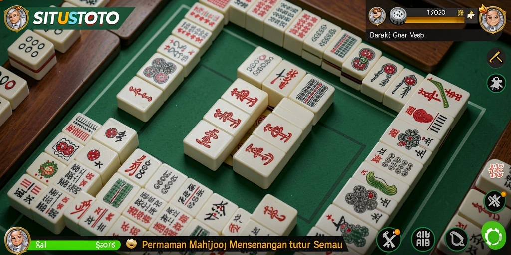 Screenshot gameplay SITUSTOTO menampilkan ubin Mahjong yang menyenangkan.