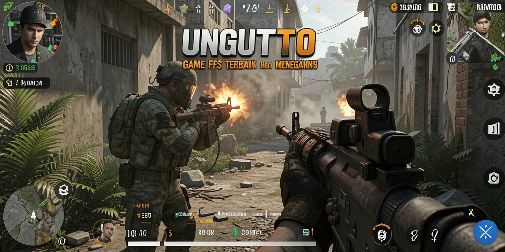 Tampilan gameplay menegangkan dari UNGUTOTO di tengah pertempuran.